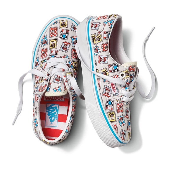 Vans Other - Vans x (Where’s Waldo?) Postage Toddler Size 6.5 Sneakers Shoes All Over Print